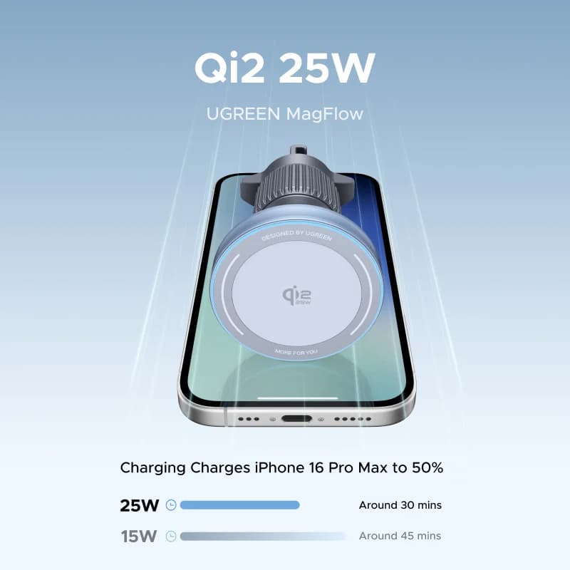 Qi2.2 magnetni brezžični avtomobilski polnilec, 25W