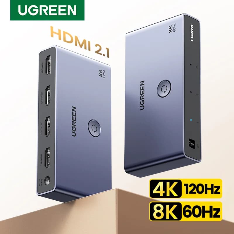 HDMI 2.1 preklopnik 3-v-1 izhod 8K z daljincem