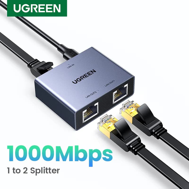 Razcepljalnik RJ45 Ethernet, adapter LAN 1 na 2