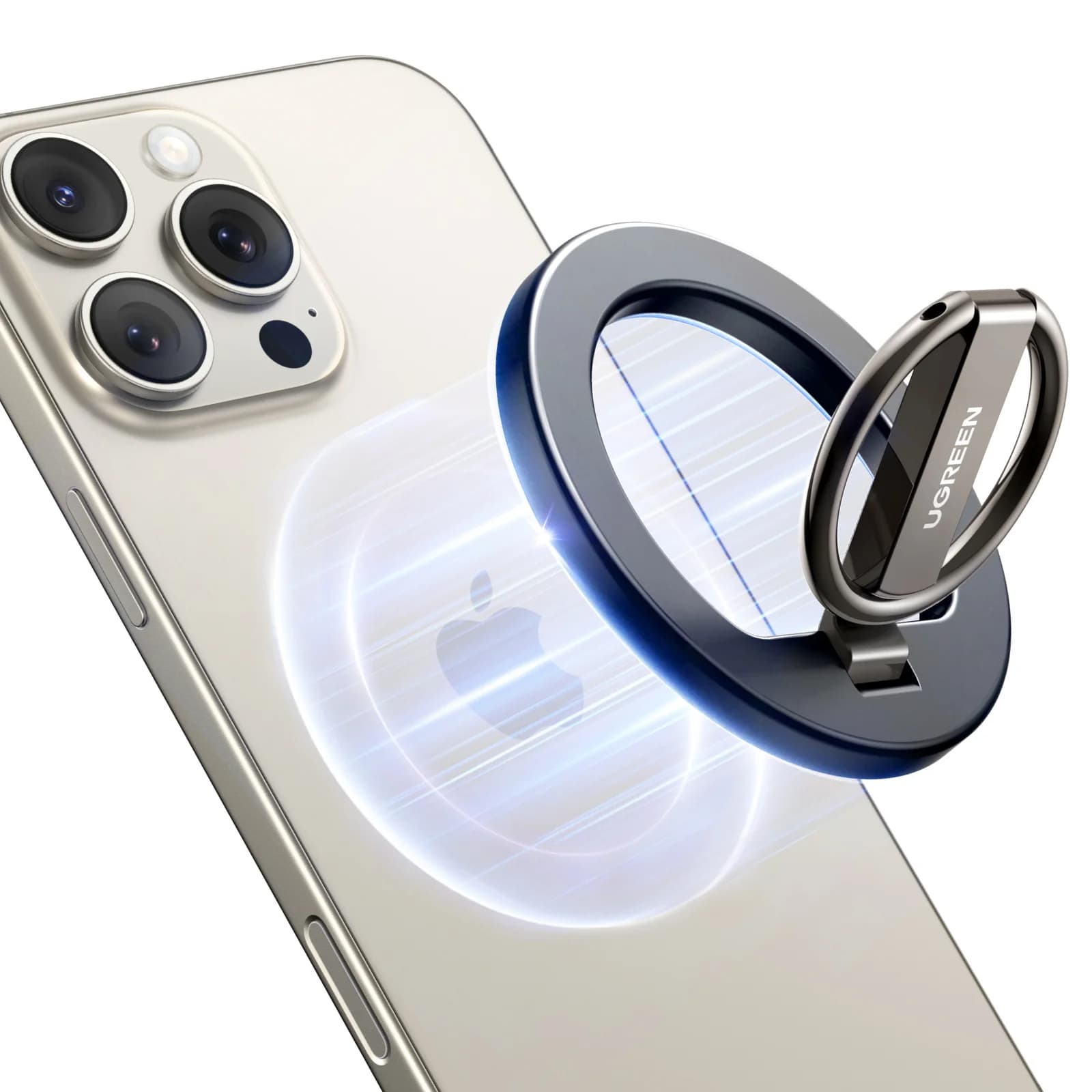 Magnetni držak za telefon s prstanom, stojalo z vrtenjem 360°