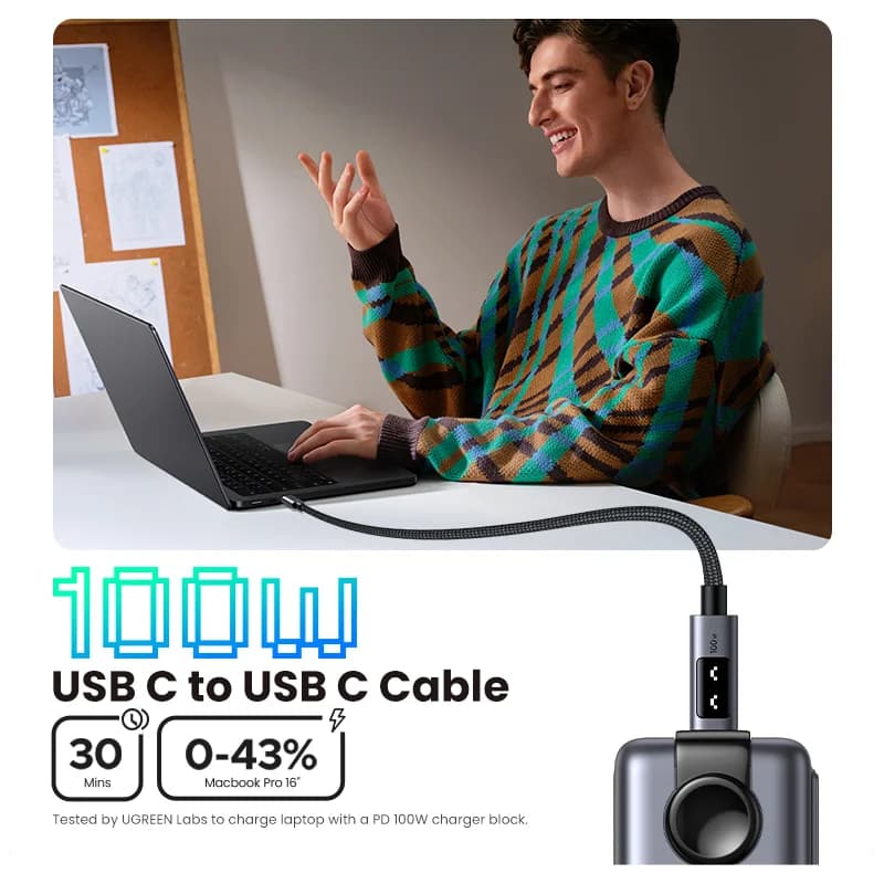 Kabel USB-C na USB-C, 100W PD, 0.5-3m