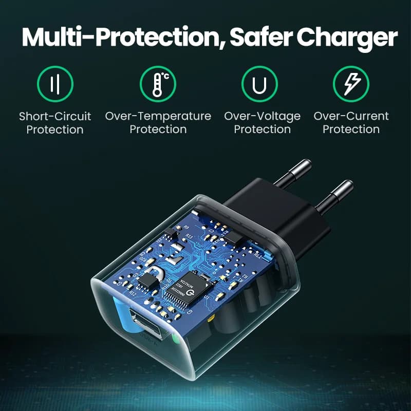 USB stenski polnilec 18W s hitrim polnjenjem QC 3.0