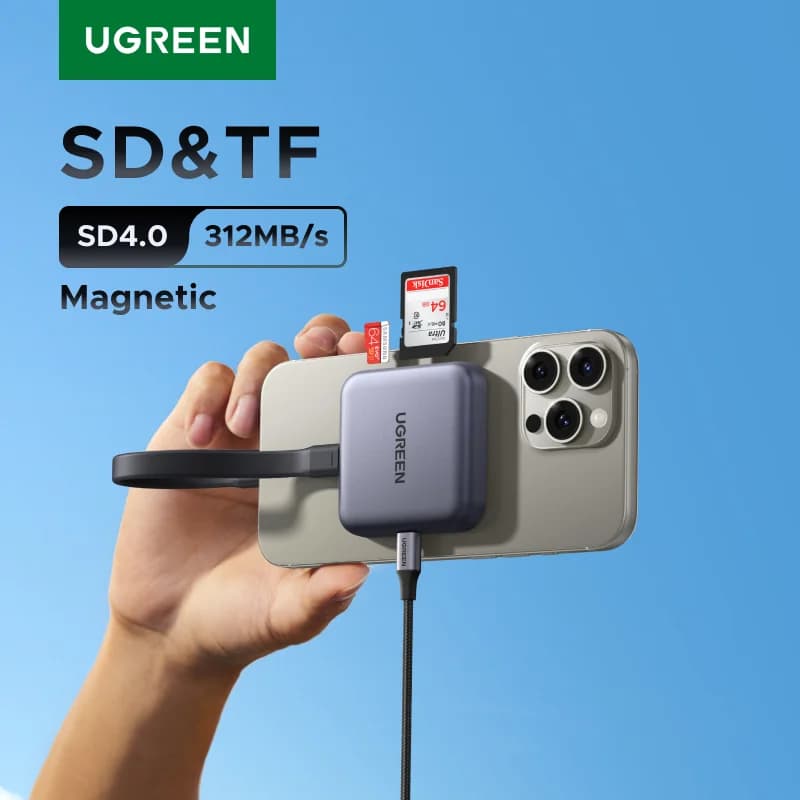 Magnetni bralnik kartic SD in TF USB-C, 312MB/s