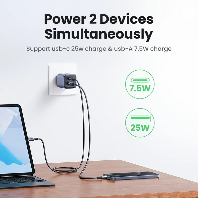 Hitri polnilec GaN USB-C PD, 35 W