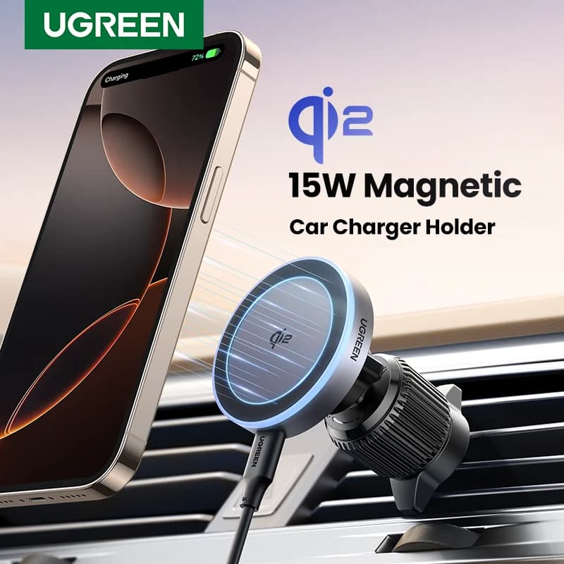 Qi2 15W magnetni brezžični avtomobilski polnilec za iPhone