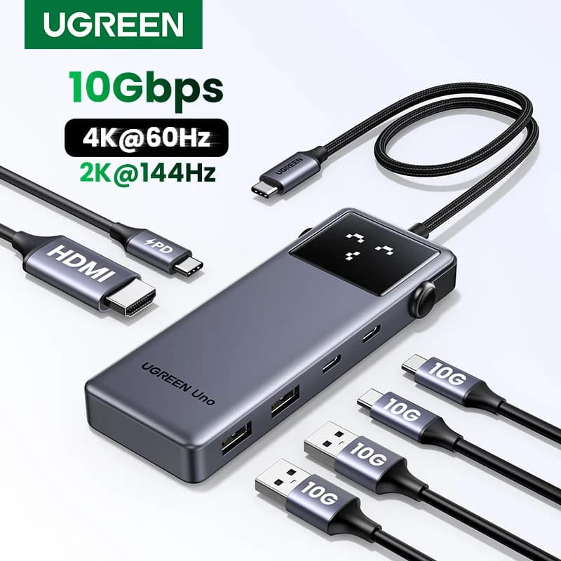 6-v-1 USB-C hub, 4K60Hz, PD 100W