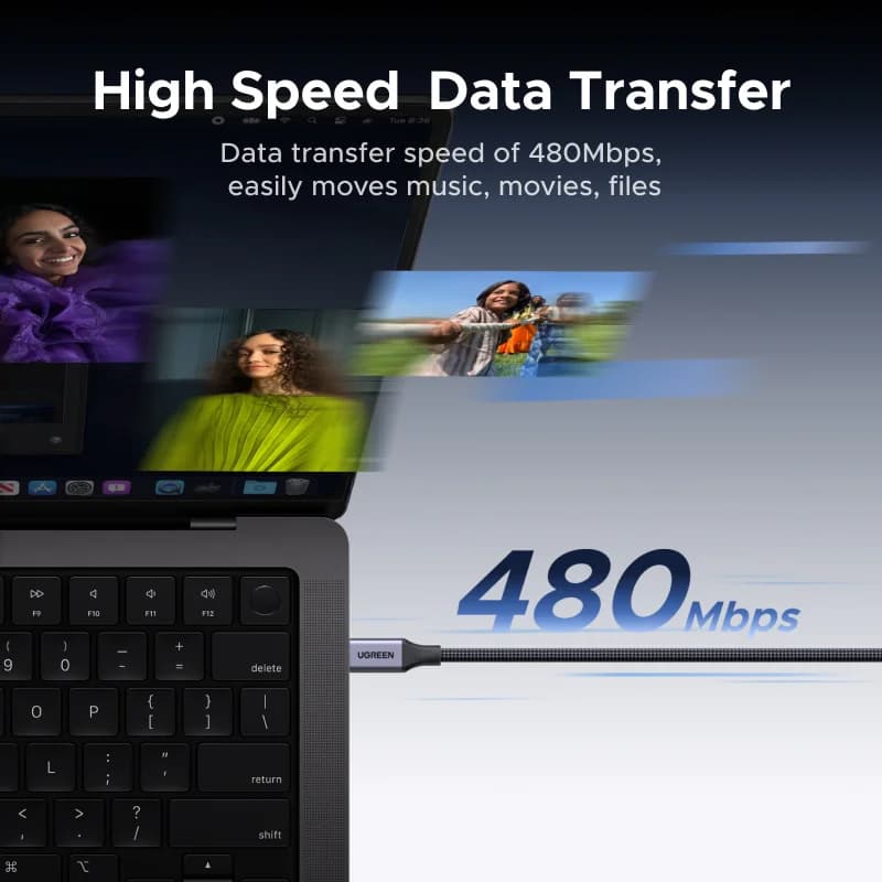 Magnetni kabel USB-C na USB-C za hitro polnjenje 100W