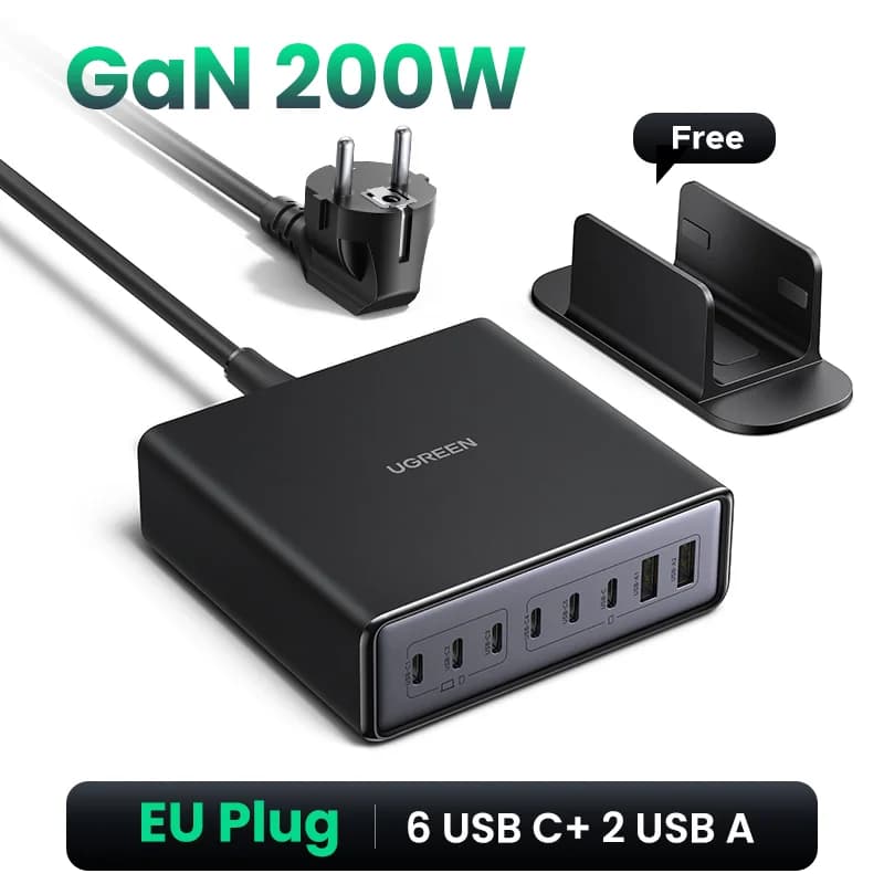 Namizna polnilna postaja GaN 200W 8-v-1