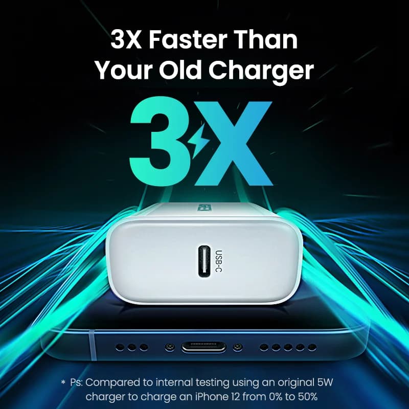 Stenski polnilec USB-C 20W, QC4.0 PD