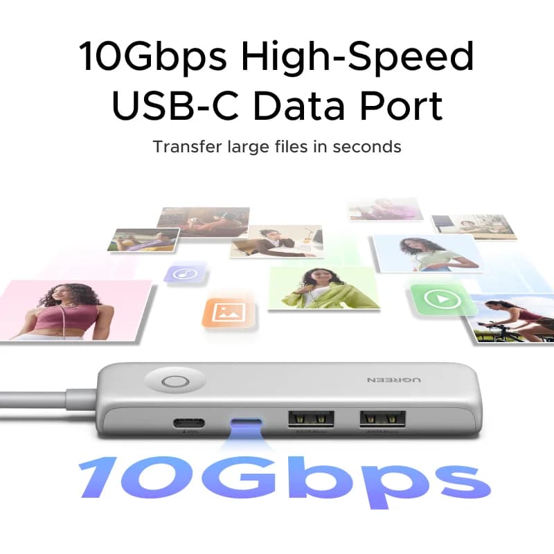 USB-C Hub s 4K HDMI, prenosom podatkov 10 Gbps in zaklepom zaslona