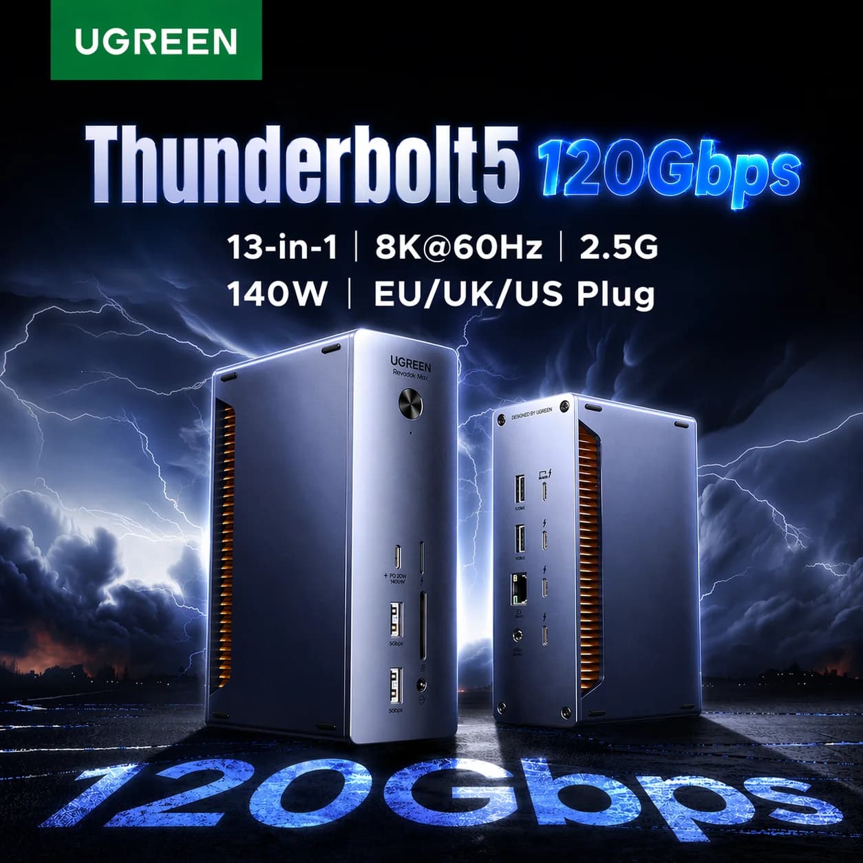 Docking postaja Thunderbolt 5 120Gbps 8K