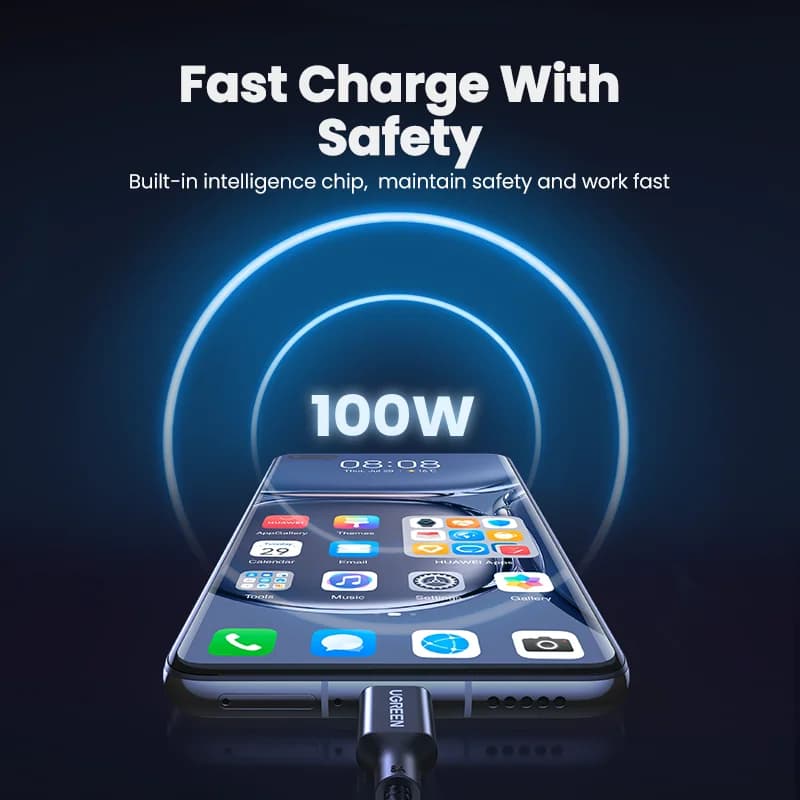 100W kabel USB-A na USB-C Super Charge