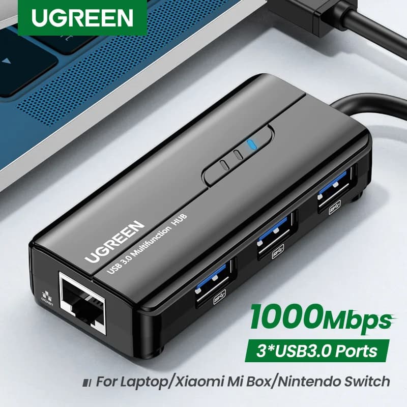 USB 3.0 adapter na gigabitni Ethernet s hubom