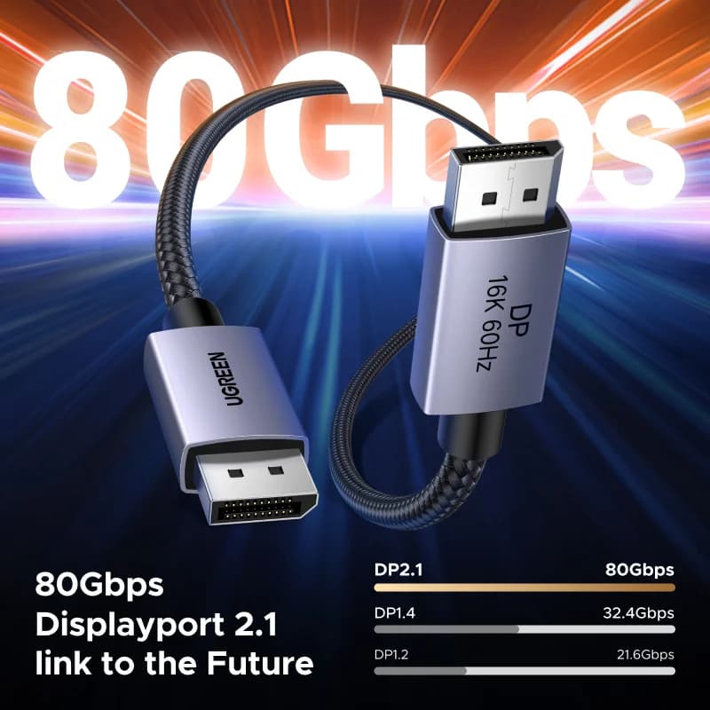 DisplayPort 2.1 kabel, podpora za 8K 60Hz HDR video