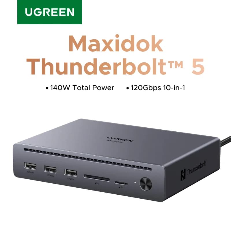 Thunderbolt 5 dokovna postaja 10-v-1 z hitrostjo 120 Gbps
