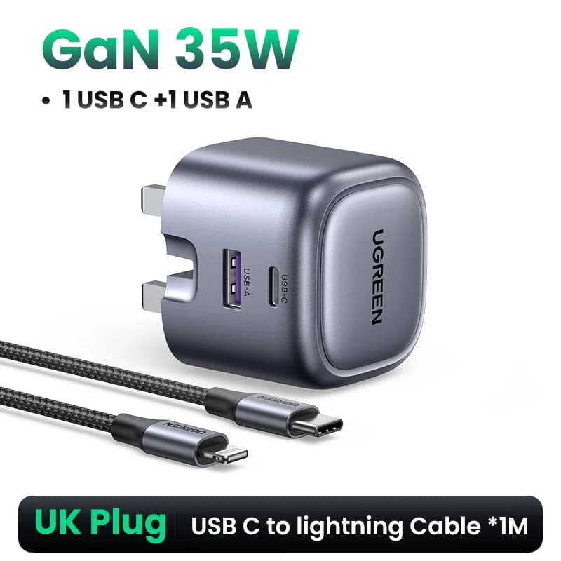Hitri polnilec GaN USB-C PD, 35 W
