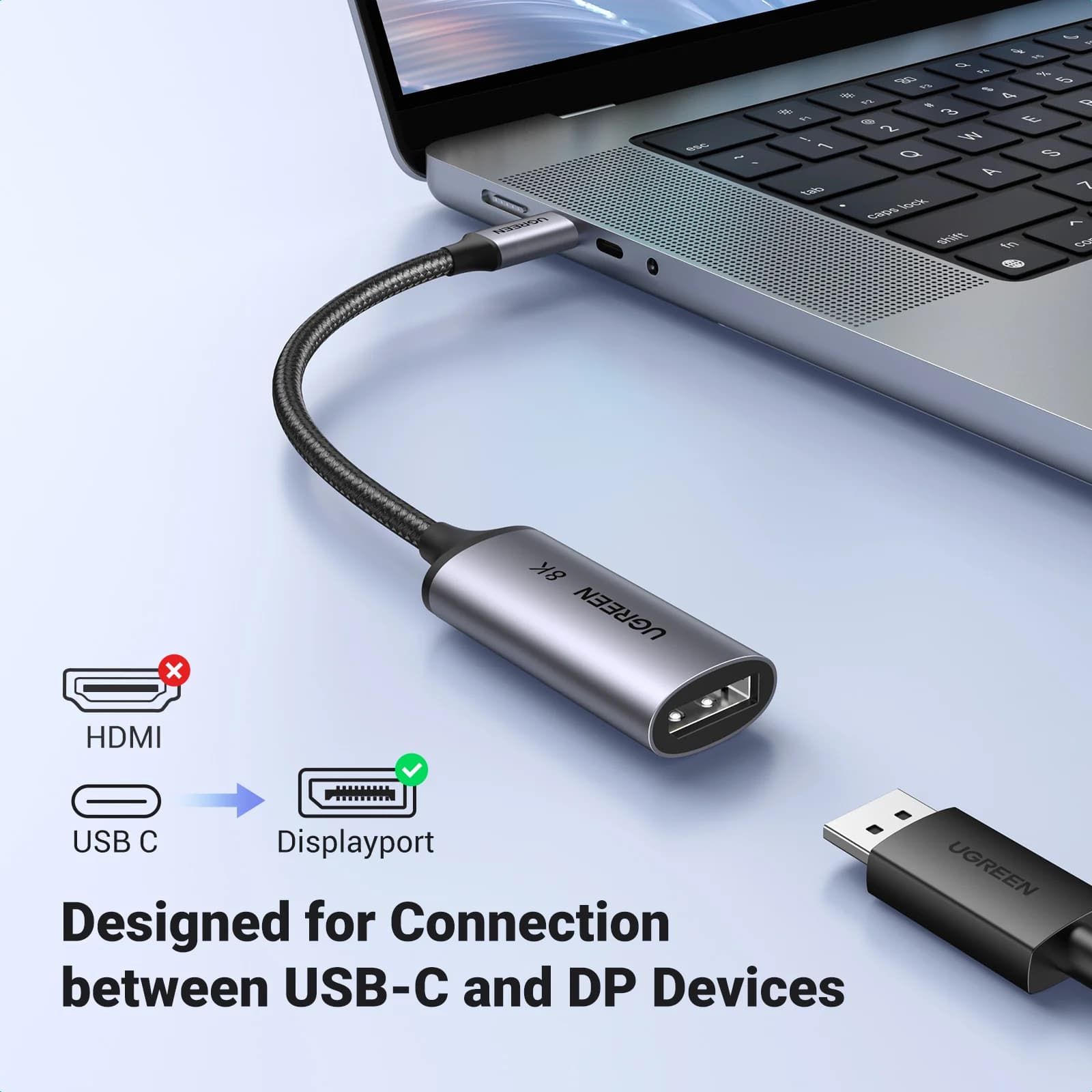 Adapter kabel USB-C na DisplayPort 1.4 8K