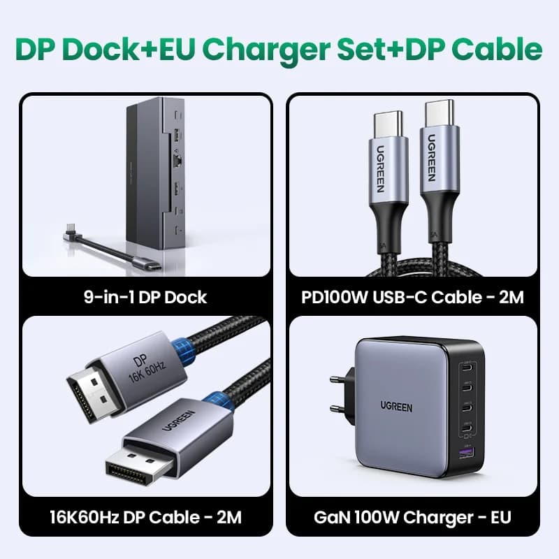 USB-C dokovska postaja, 4K 120Hz, 10Gbps, PD 100W