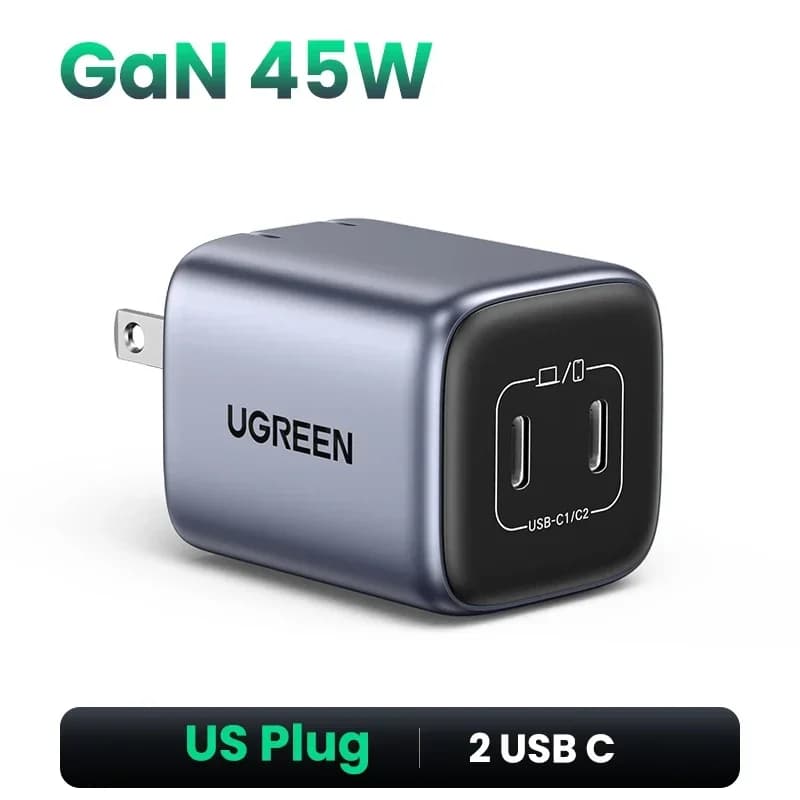35W GaN USB-C hitri polnilnik z vtikačem tipa US