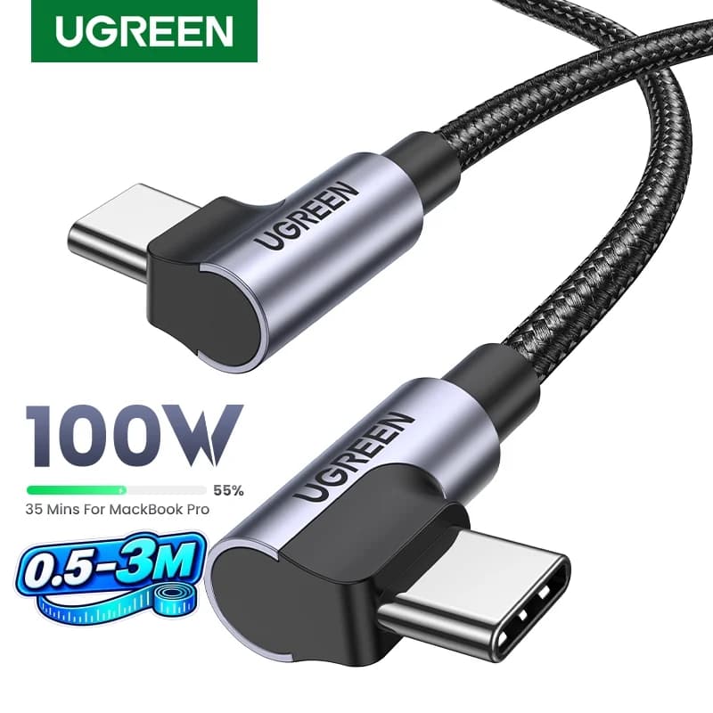 USB-C kabel kot 90°, PD 100W, za igre
