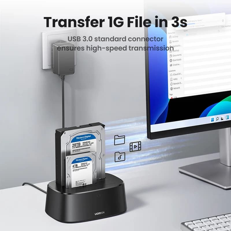 Dvojni SATA na USB 3.0 dok station za HDD