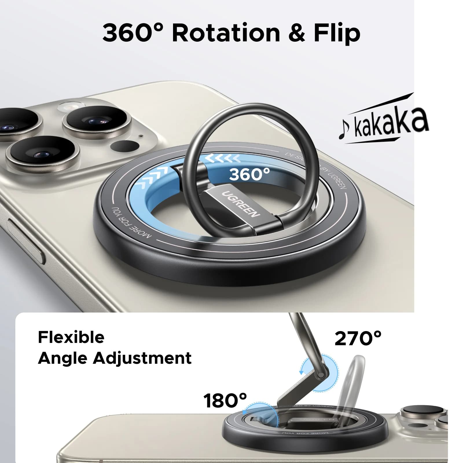 Dvosmerni magnetni držalo za telefon s 360° vrtenjem