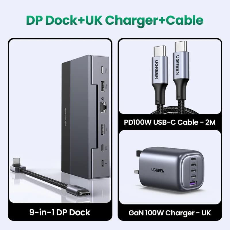 USB-C dokovska postaja, 4K 120Hz, 10Gbps, PD 100W