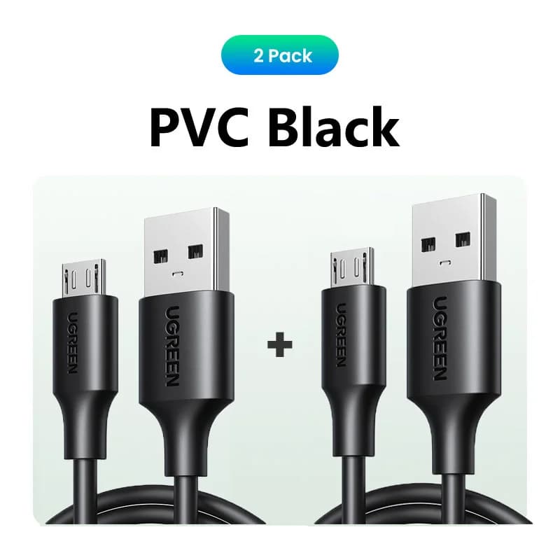 Komplet 2 Micro USB kablov za hitro polnjenje, 1,5 m, 2A