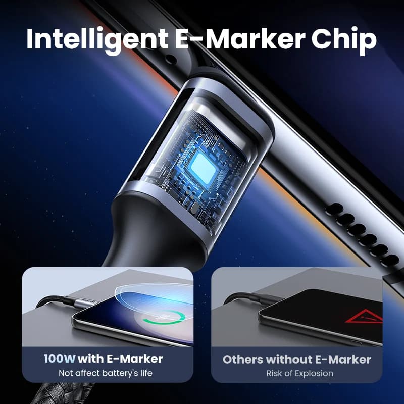Komplet 2 kosov kablov USB-C na USB-C PD 100W