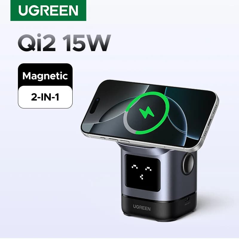 Qi2 15W magnetno brezžično polnilno stojalo s kablom