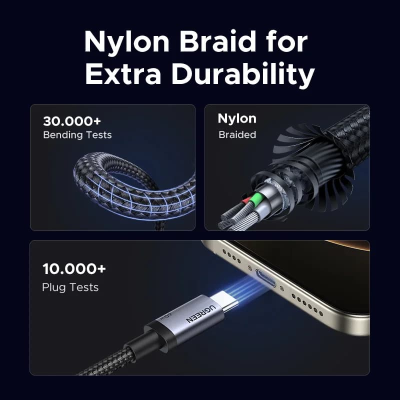 Kabel USB-C na USB-C, 60W PD hitro polnjenje