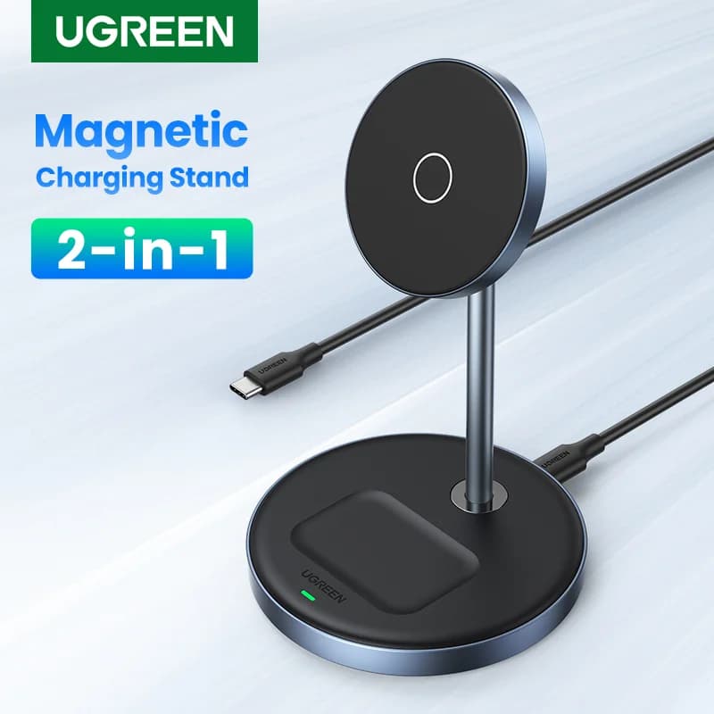 2-v-1 magnetni brezžični polnilnik za iPhone in AirPods